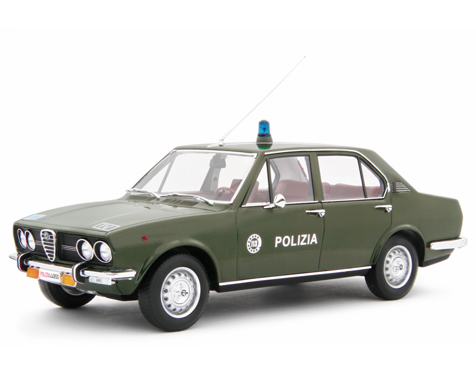 Alfa Romeo Alfetta 1.8 Polizia 1976 "Polizia Stradale" Verde Militare 1:18 - 81807