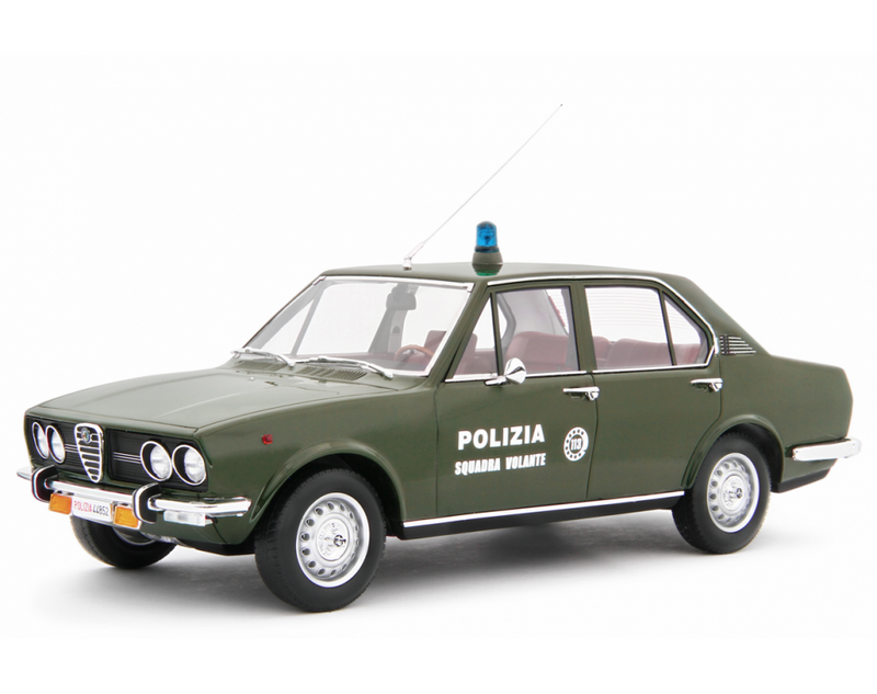 Alfa Romeo Alfetta 1.8 Polizia 1973 "Squadra Volante " Verde Militare 1:18 - 81818