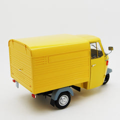 Ape Piaggio P501 Van Closed 1979 Giallo Texas con vetrina 1:18 - 82310