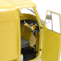 Ape Piaggio P501 Van Closed 1979 Giallo Texas con vetrina 1:18 - 82316