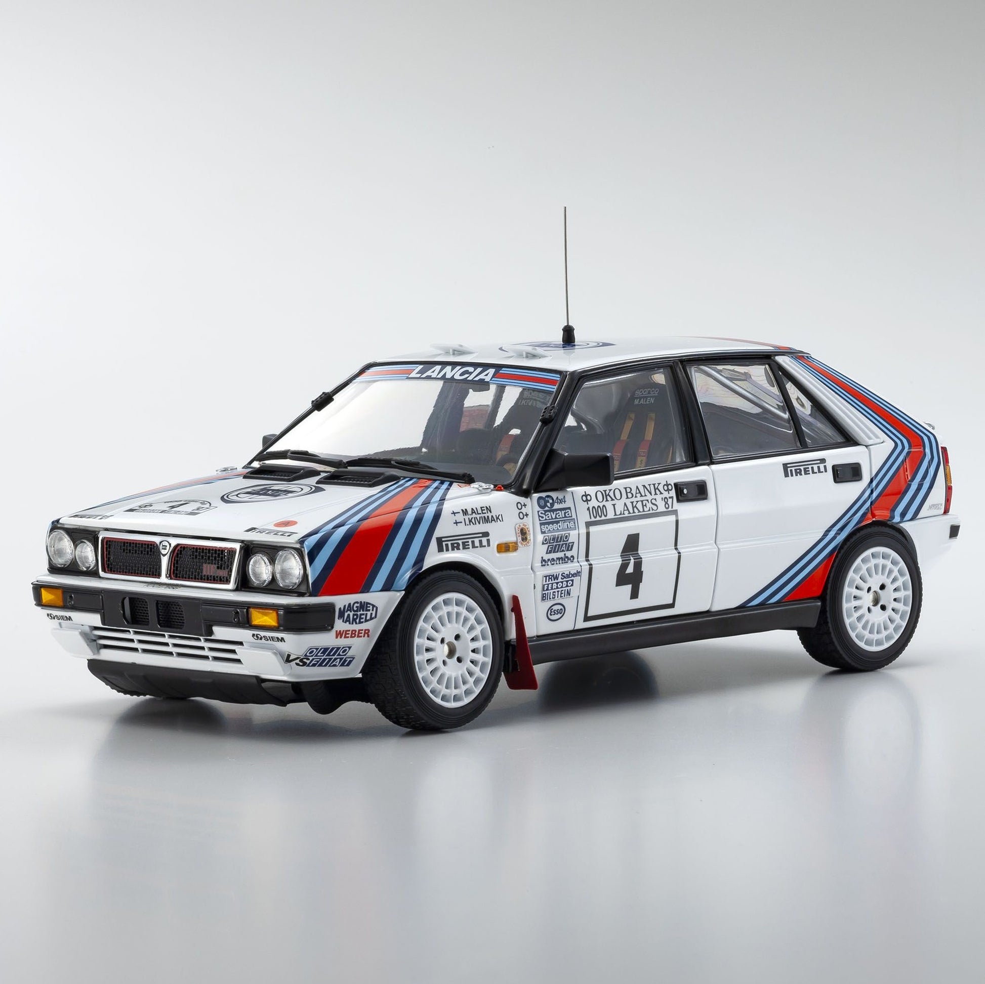 Lancia Delta HF 4WD Winner 37° Rally 1000 Lakes 1987 Martini Racing Markku Alen - Ilkka Kivimaki 1:18 - 82388
