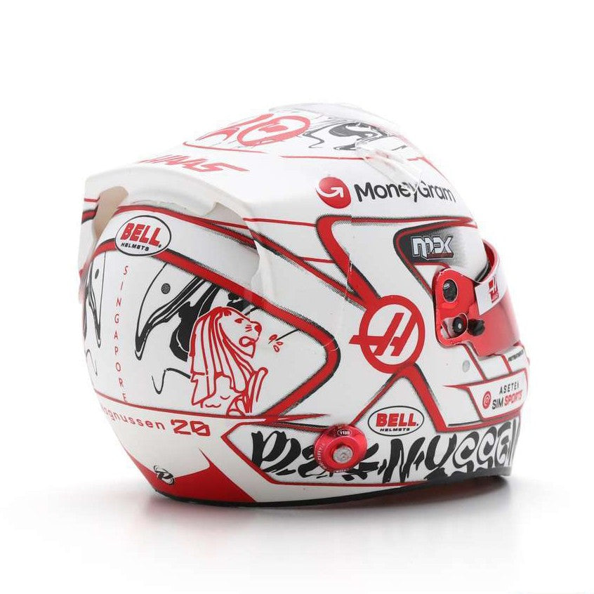 Kevin Magnussen Casco Bell Helmet F1 2023 Kevin Magnussen MoneyGram Haas 2023 Singapore GP 1:5 - 82449