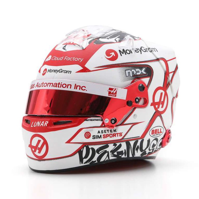 Kevin Magnussen Casco Bell Helmet F1 2023 Kevin Magnussen MoneyGram Haas 2023 Singapore GP 1:5 - 82450