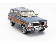 Jeep Grand Wagoner 1989 Light Blue Metallic - Wood 1:18 - 82453