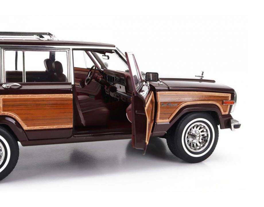 Jeep Grand Wagoner 1989 Bordeaux - Wood 1:18 - 82469