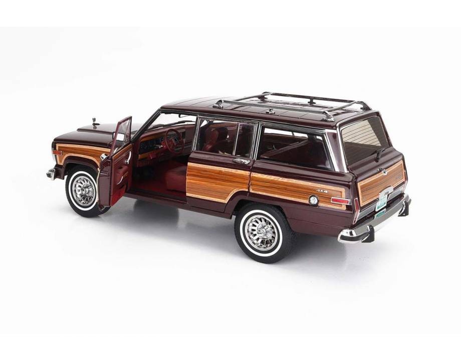 Jeep Grand Wagoner 1989 Bordeaux - Wood 1:18 - 82470