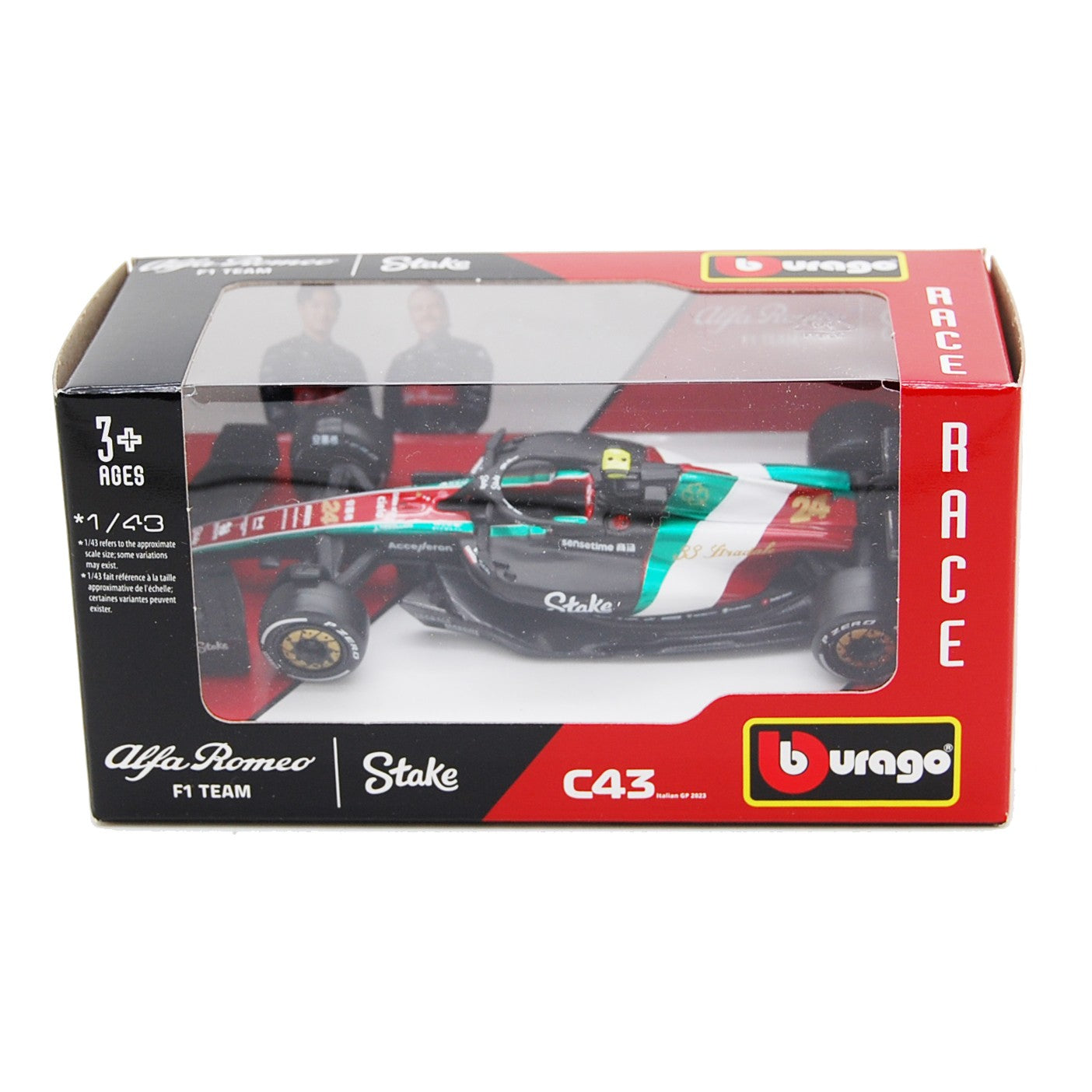 Alfa Romeo F1 Team Stake C43 F1 Italian GP 2023 Zhou Guanyu 1:43 no driver - 82587
