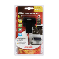 Doppia presa usb original fit 12/24V Volvo - 826