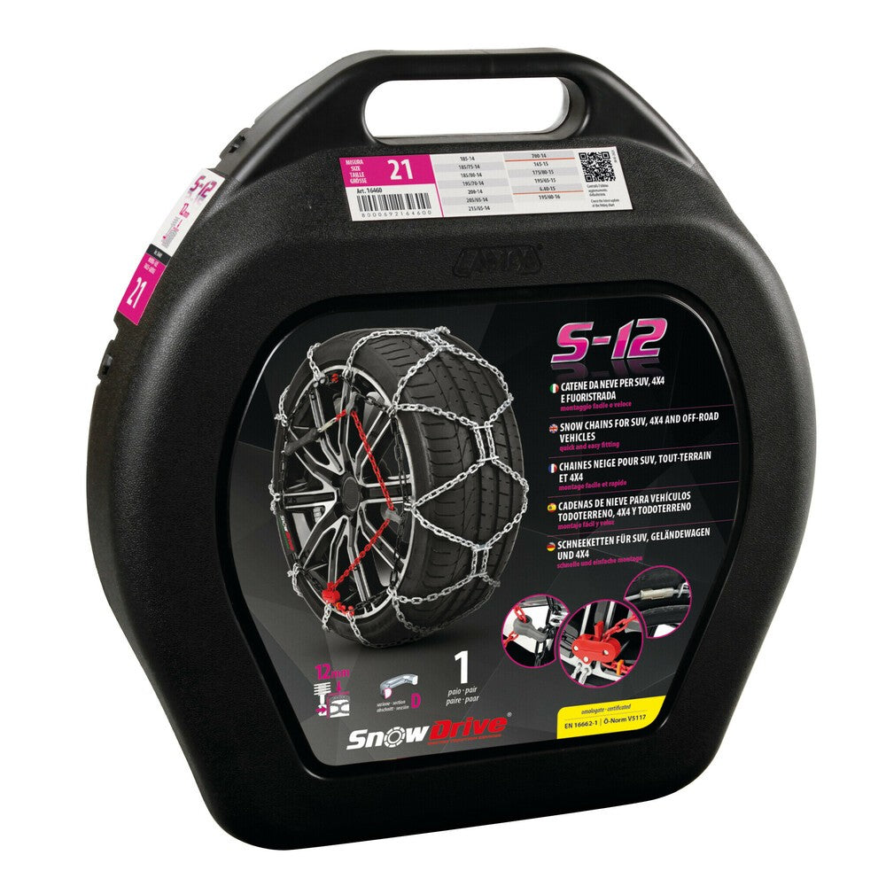 S-12 Catene da neve Gr. 21 - 12mm Suv e Fuoristrada Gr. 21 - 82786