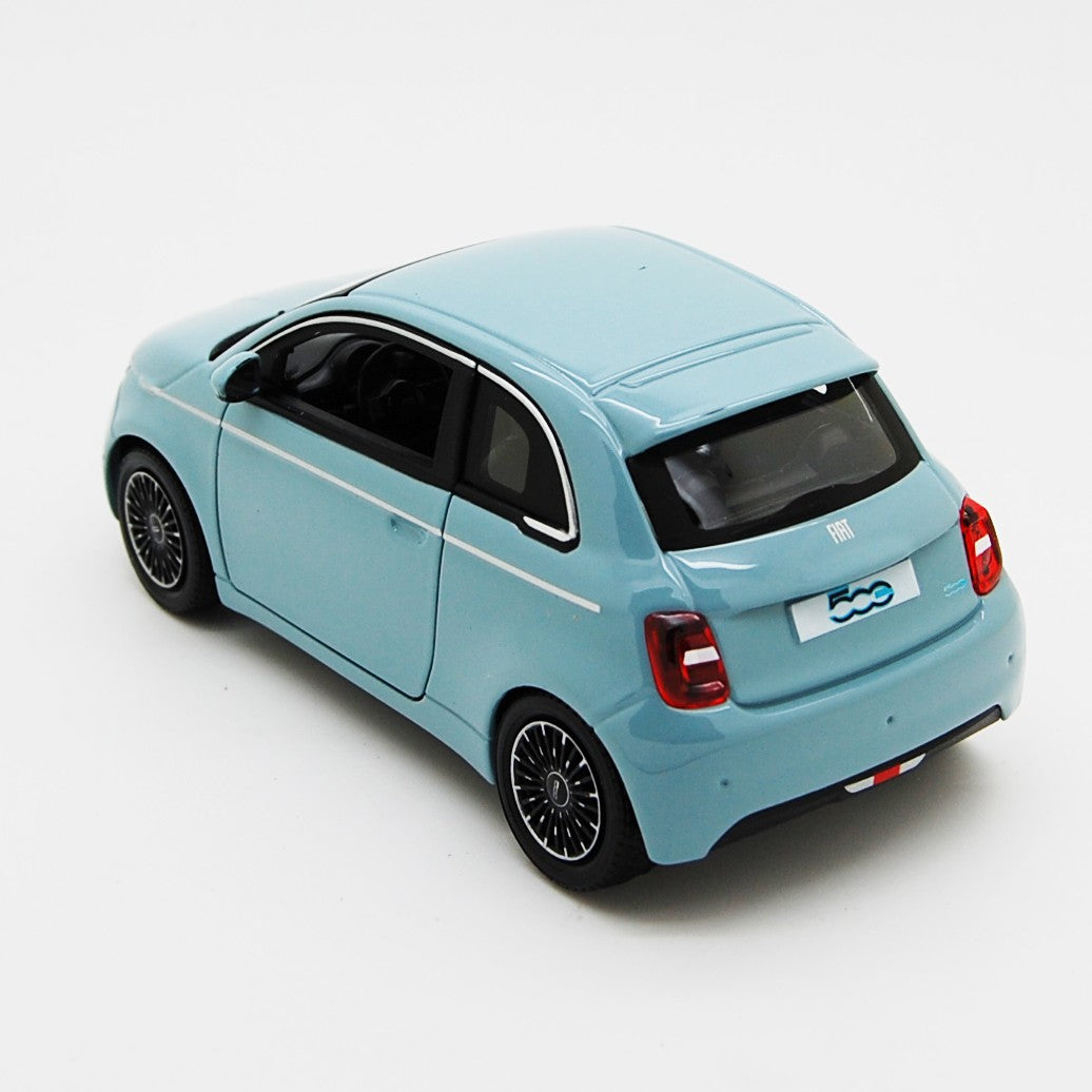 Fiat 500e 2023 Light Blue 1:24 - 83728
