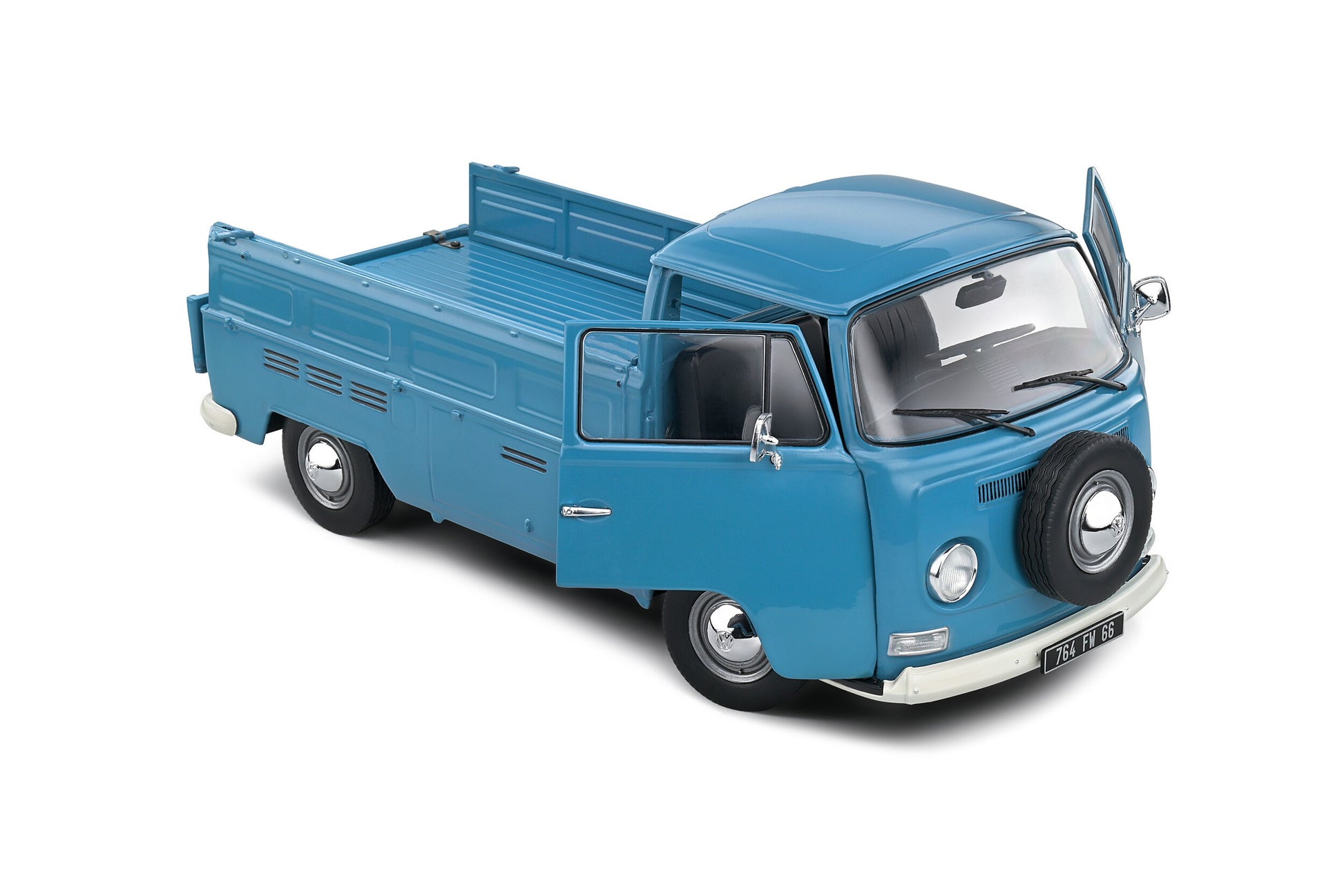 Volkswagen VW T2 1968 Pick-Up Blue Petrol 1:18 - 84089
