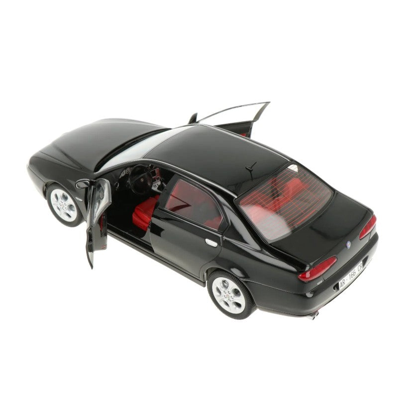 Alfa Romeo 166 3.0 V6 1998 Black - interni Rosso 1:18 - 84452