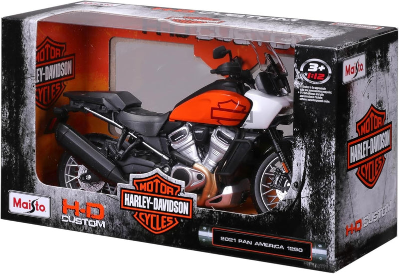 Harley Davidson 2021 Pan America 1250 Arancione-Nero-Bianco 1:12 - 84467