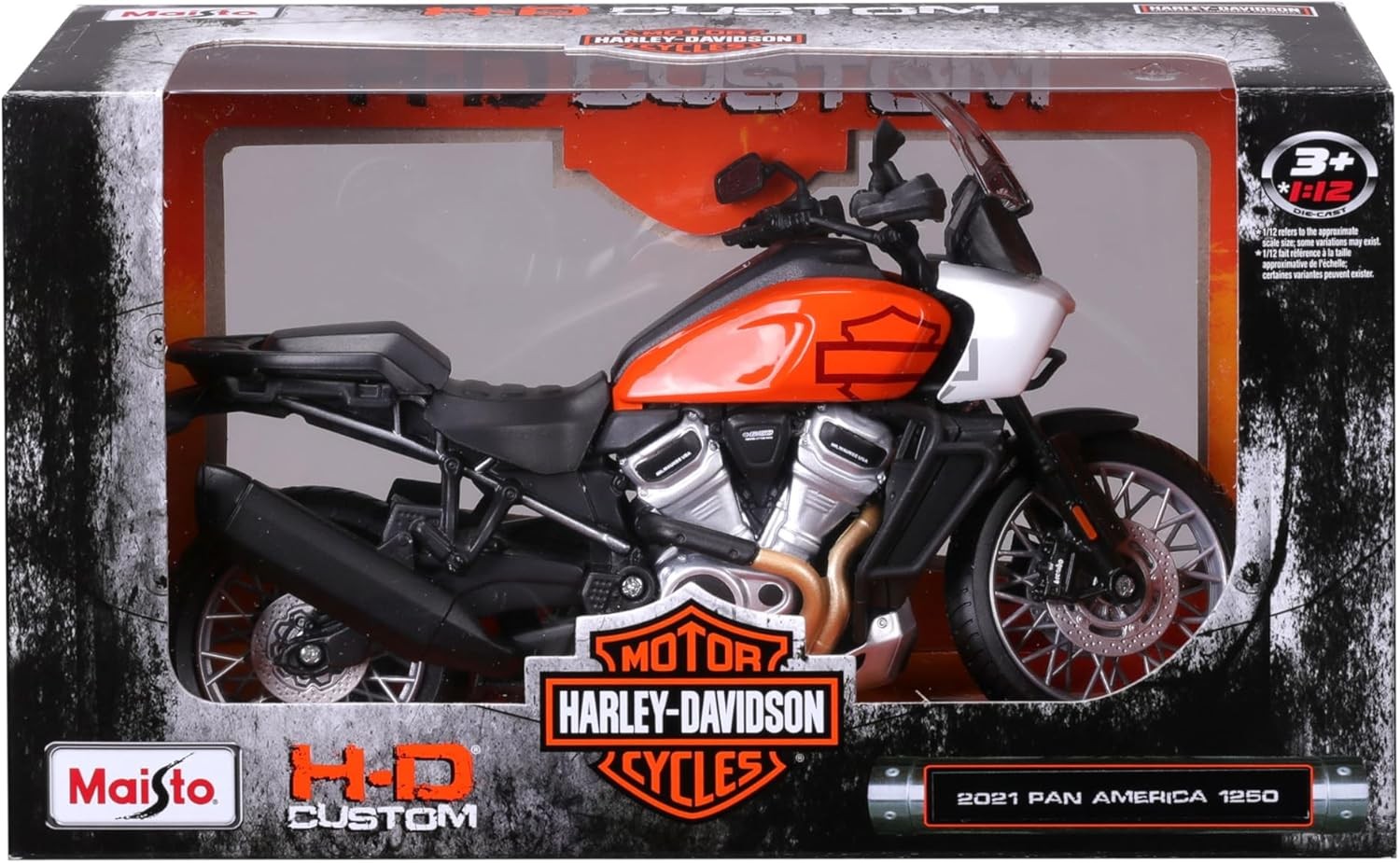 Harley Davidson 2021 Pan America 1250 Arancione-Nero-Bianco 1:12 - 84468