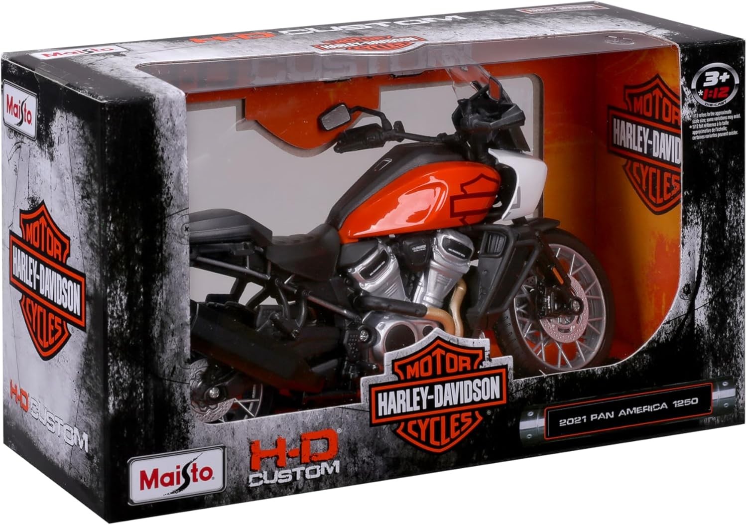 Harley Davidson 2021 Pan America 1250 Arancione-Nero-Bianco 1:12 - 84469