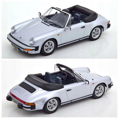 Porsche 911 Carrera Cabrio 3.2 1988 Argento 1:18 - 84525