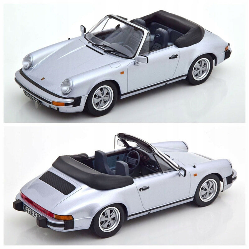 Porsche 911 Carrera Cabrio 3.2 1988 Argento 1:18 - 84525