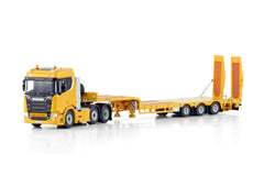 Scania R Normal CR20N 6x2 Twin Steer Semi Low Loader With Ramps 3 axle 1:50 - 85083