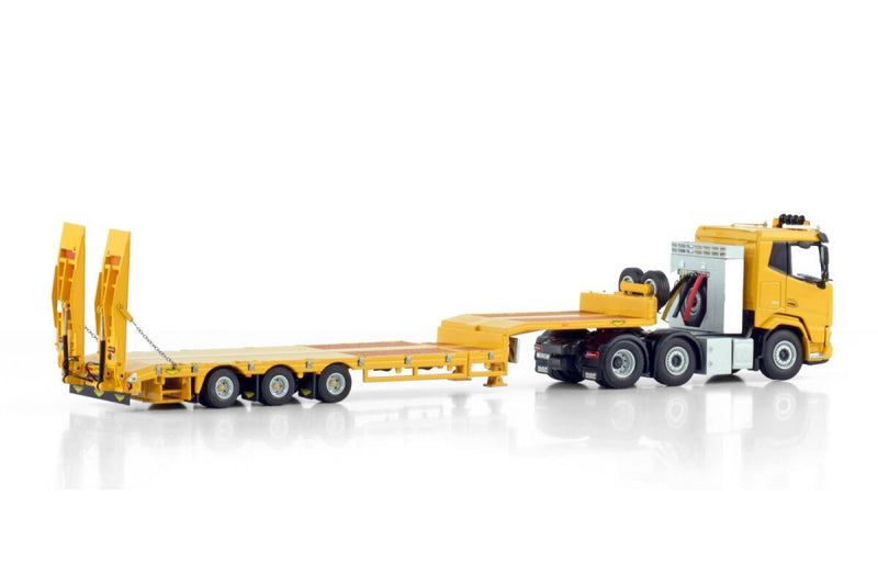 Daf XF SL 6x2 Twin Steer Semi Low Loader With Ramps 3 axle 1:50 - 85086