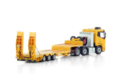 Daf XF SL 6x2 Twin Steer Semi Low Loader With Ramps 3 axle 1:50 - 85087
