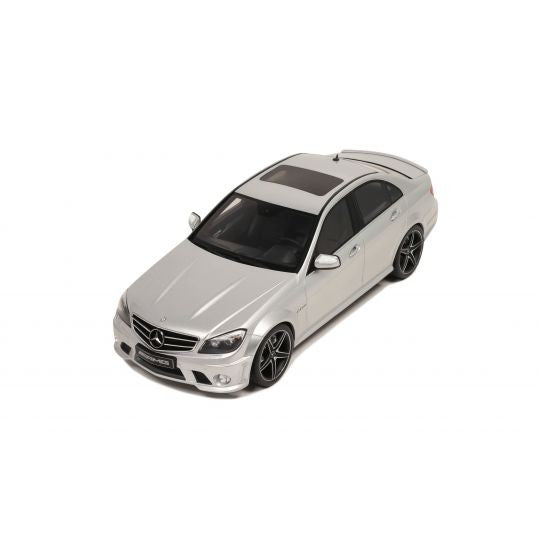 Mercedes-Benz C63 AMG 2008 Saloon Iridium Silver 1:18 - 85196