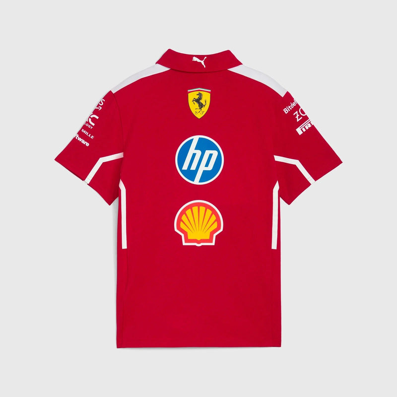 Ferrari F1 2025 Polo Uomo Replica Team Puma Dark Cherry - 85447