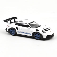 Porsche 911 GT3 RS 2022 White - Blue stickers Jet-car 1:43 - 85670