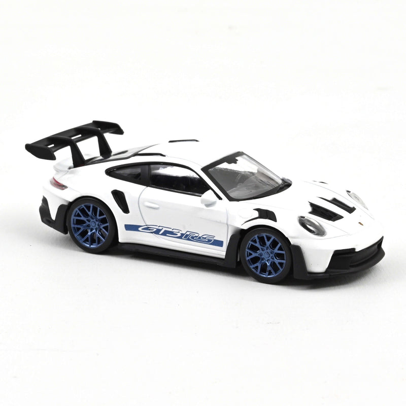 Porsche 911 GT3 RS 2022 White - Blue stickers Jet-car 1:43 - 85670