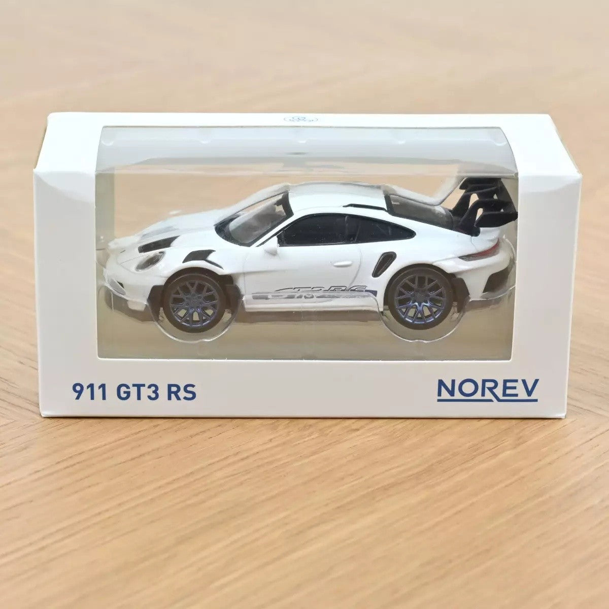 Porsche 911 GT3 RS 2022 White - Blue stickers Jet-car 1:43 - 85671