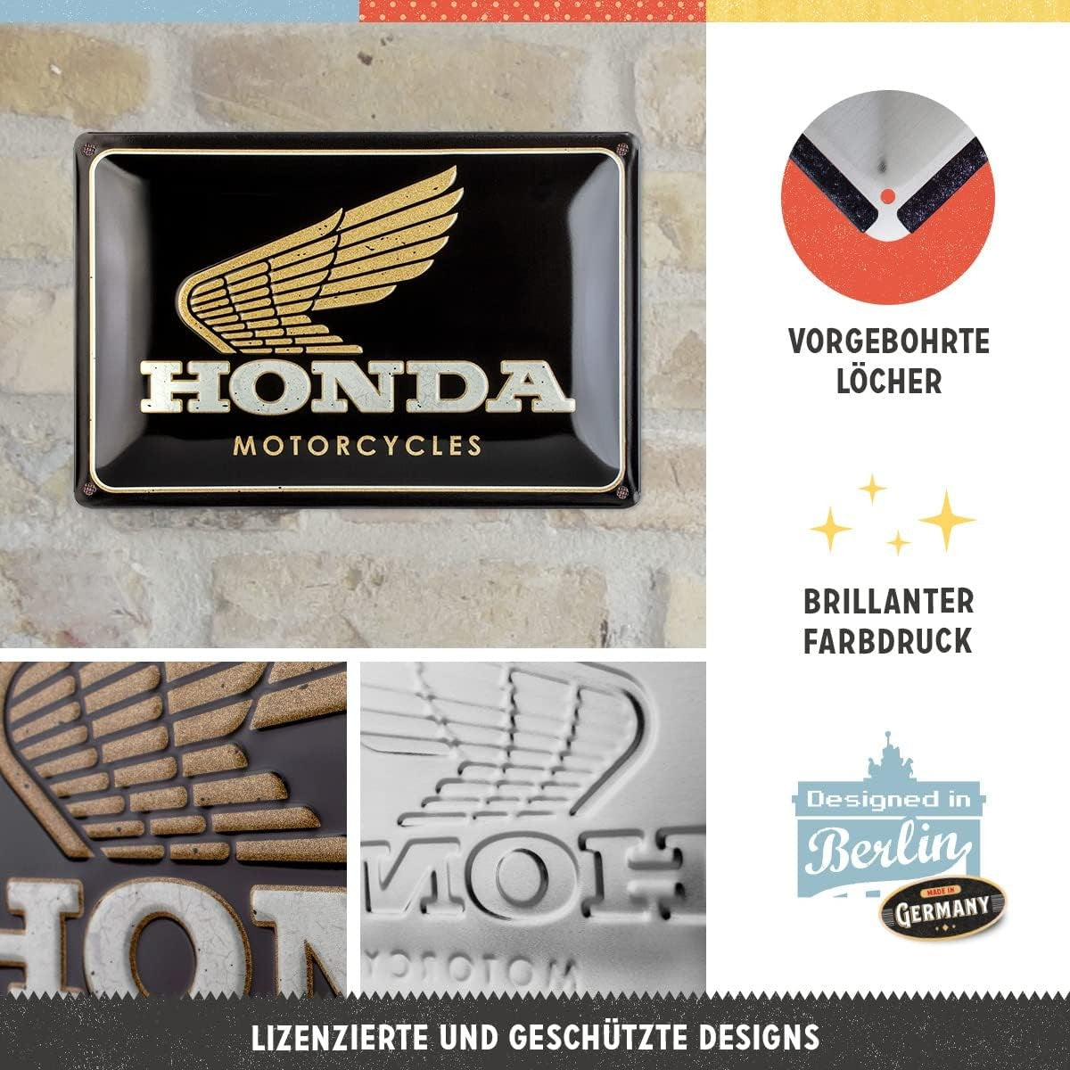Metal Tac Signs 3D "Honda" 20*30cm - 85688