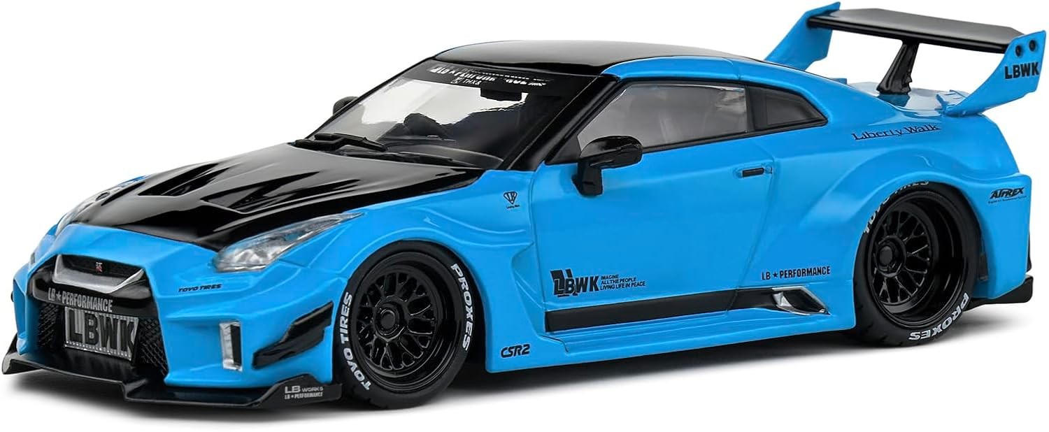 Nissan GT-R (R35) Liberty Walk Silhouette Miami Blue 1:43 - 85888