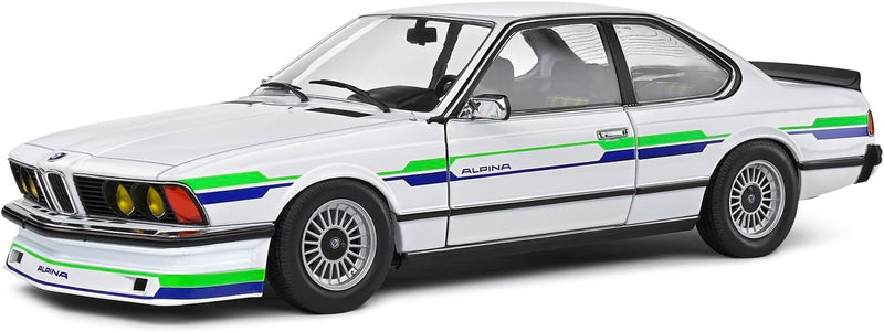 BMW Alpina B7 Turbo (E24) 1984 White Decor Green Blue 1:18 - 85962