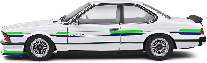 BMW Alpina B7 Turbo (E24) 1984 White Decor Green Blue 1:18 - 85964