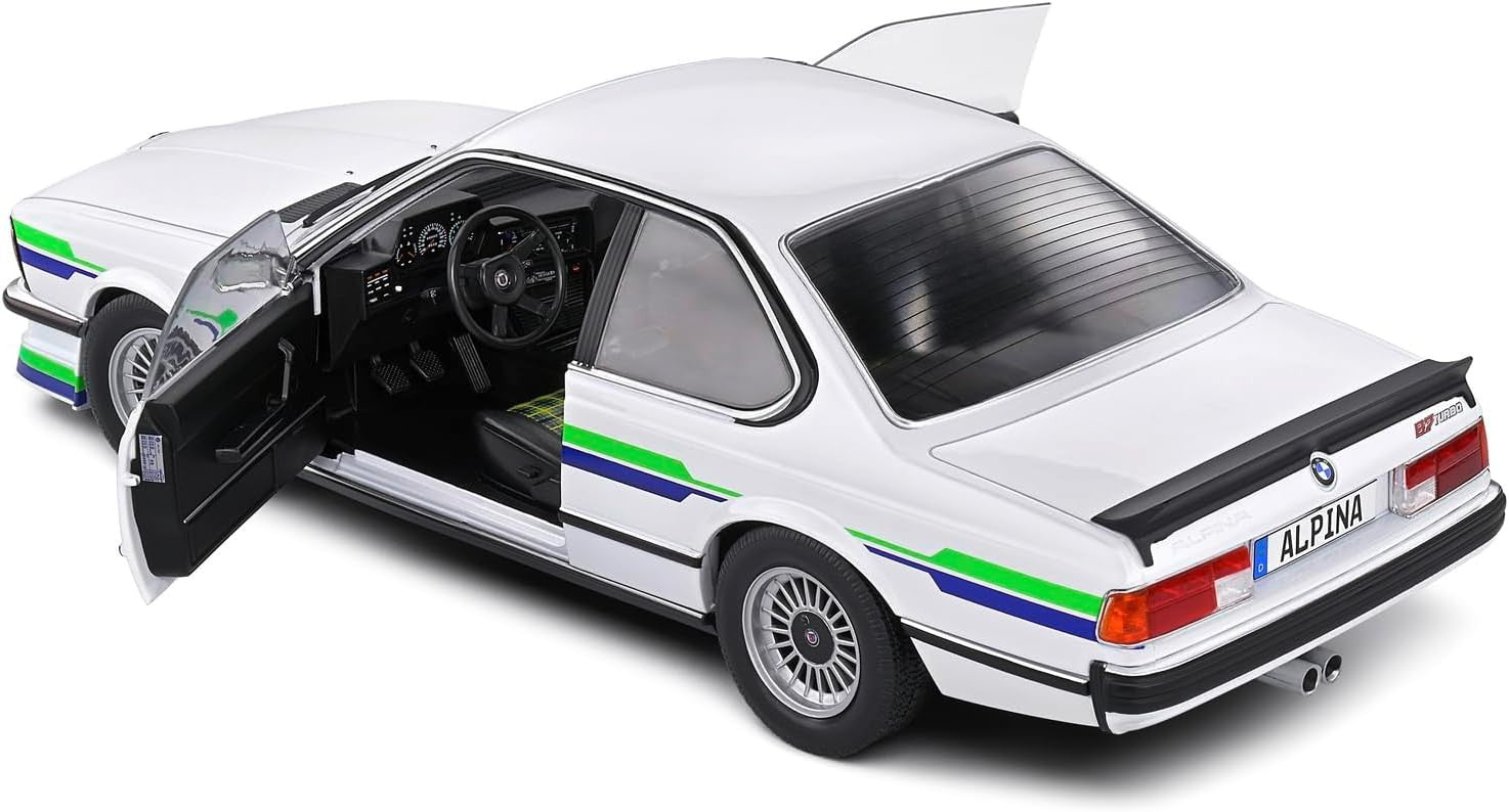 BMW Alpina B7 Turbo (E24) 1984 White Decor Green Blue 1:18 - 85966