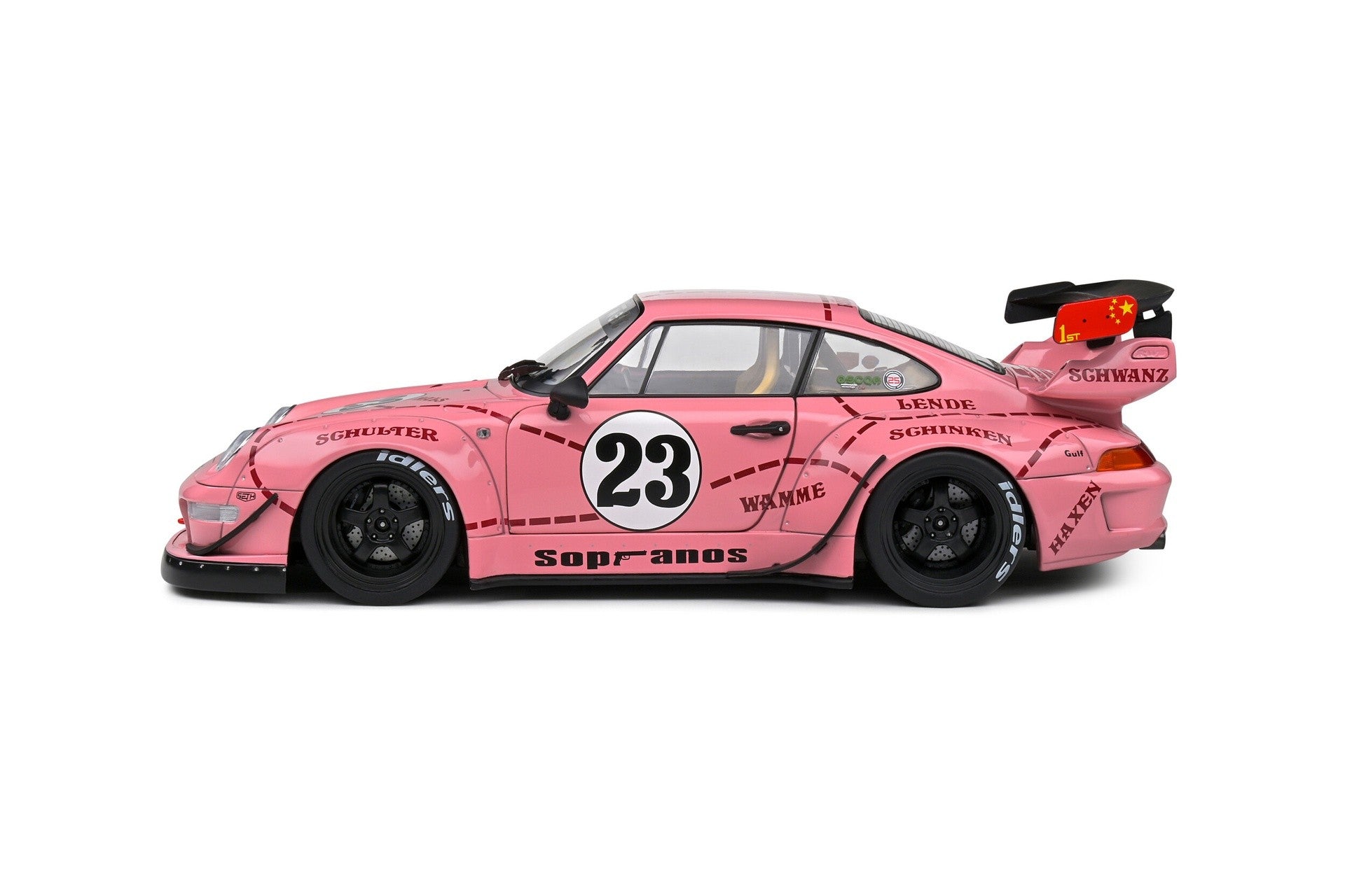 Porsche 911 (993) RWB Rauh-Welt Sopranos Pink Pig 23 1:18 - 85971