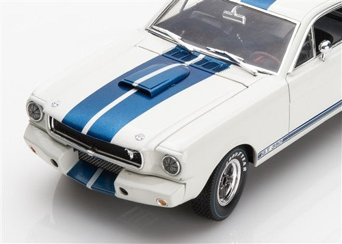 Ford Mustang Shelby GT350R white with 2 blue stripes 1:18 - 85990