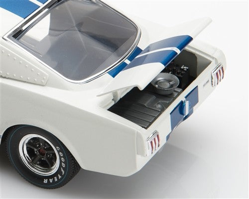 Ford Mustang Shelby GT350R white with 2 blue stripes 1:18 - 85991