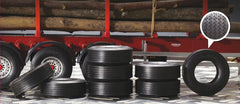 Trailer Rubber Tyres Kit 1:24 - 8601
