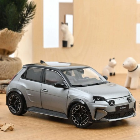 Alpine A290 GT 2025 Matt Tornade Grey - Black 1:18 - 86065