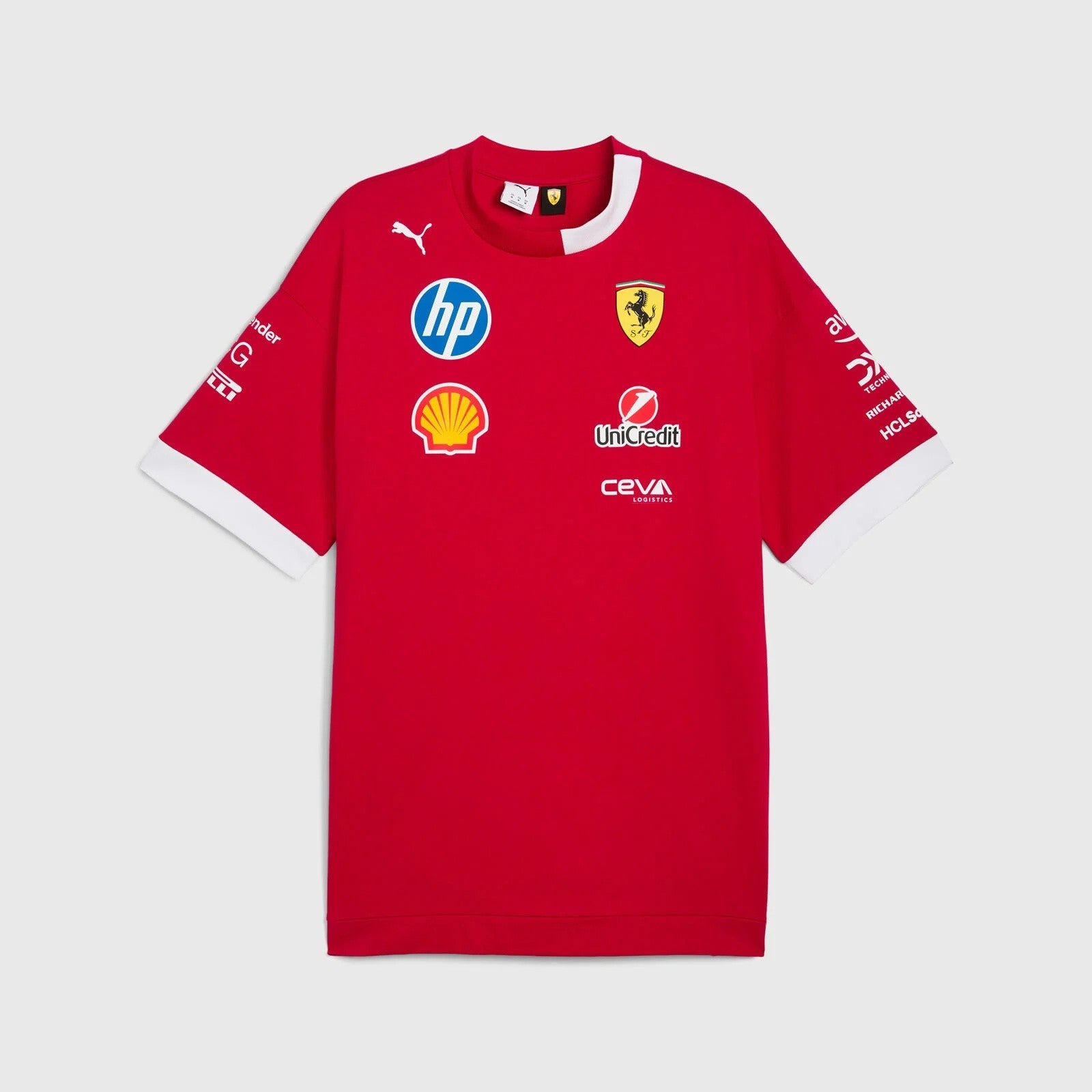 Ferrari F1 2025 T-Shirt Uomo Oversize Replica Pilota Puma Dark Cherry - 86432