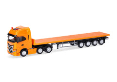 Iveco S-Way NP Semirimorchio autoarticolato con pianale ribassato arancione 1:87 - 86451