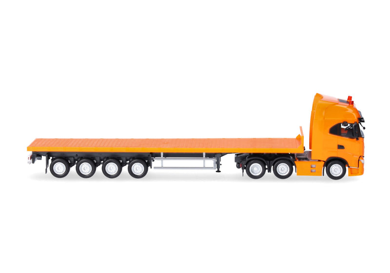 Iveco S-Way NP Semirimorchio autoarticolato con pianale ribassato arancione 1:87 - 86453