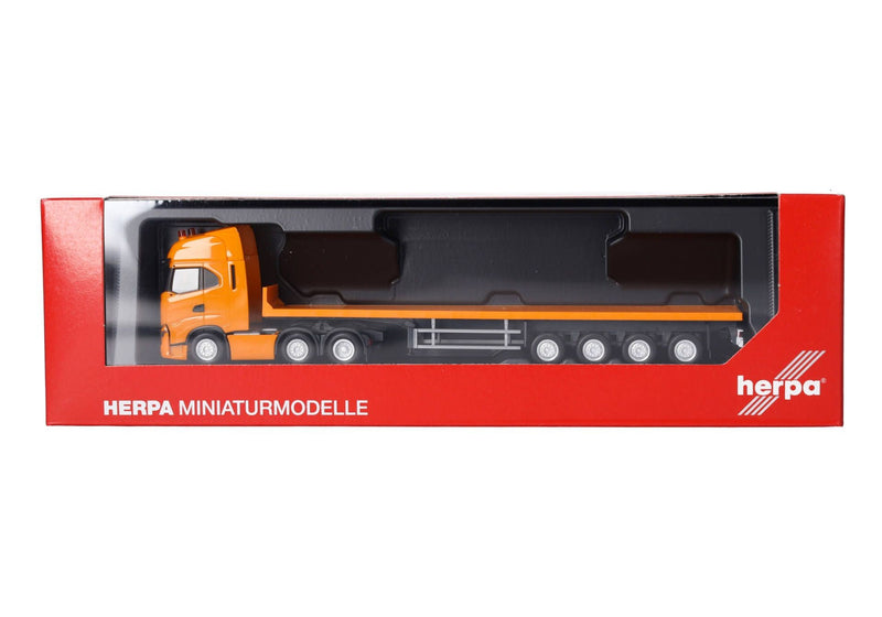 Iveco S-Way NP Semirimorchio autoarticolato con pianale ribassato arancione 1:87 - 86455