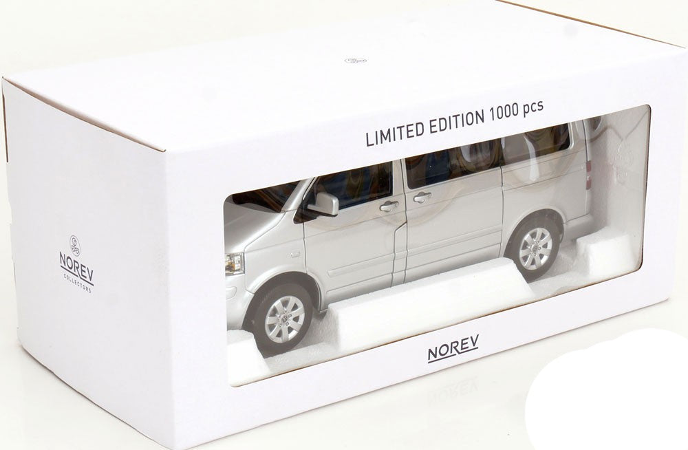 Volkswagen T5 Miltivan Minibus 2003 Silver 1:18 - 86684