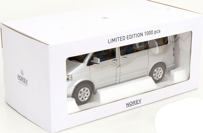 Volkswagen T5 Miltivan Minibus 2003 Silver 1:18 - 86684