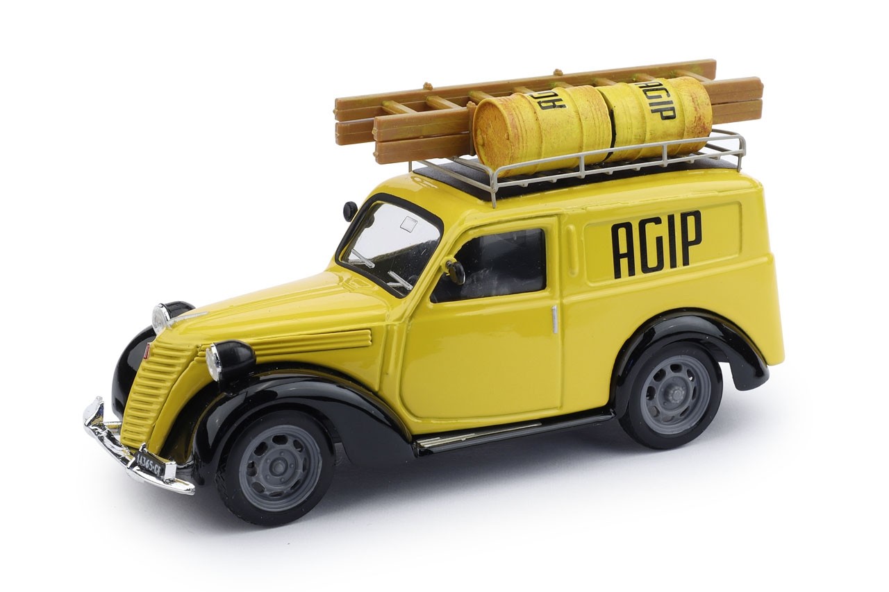Fiat 1100 Furgone Veicolo commerciale 1950 Agip Genova con scala e bidoni 1:43 - 86723