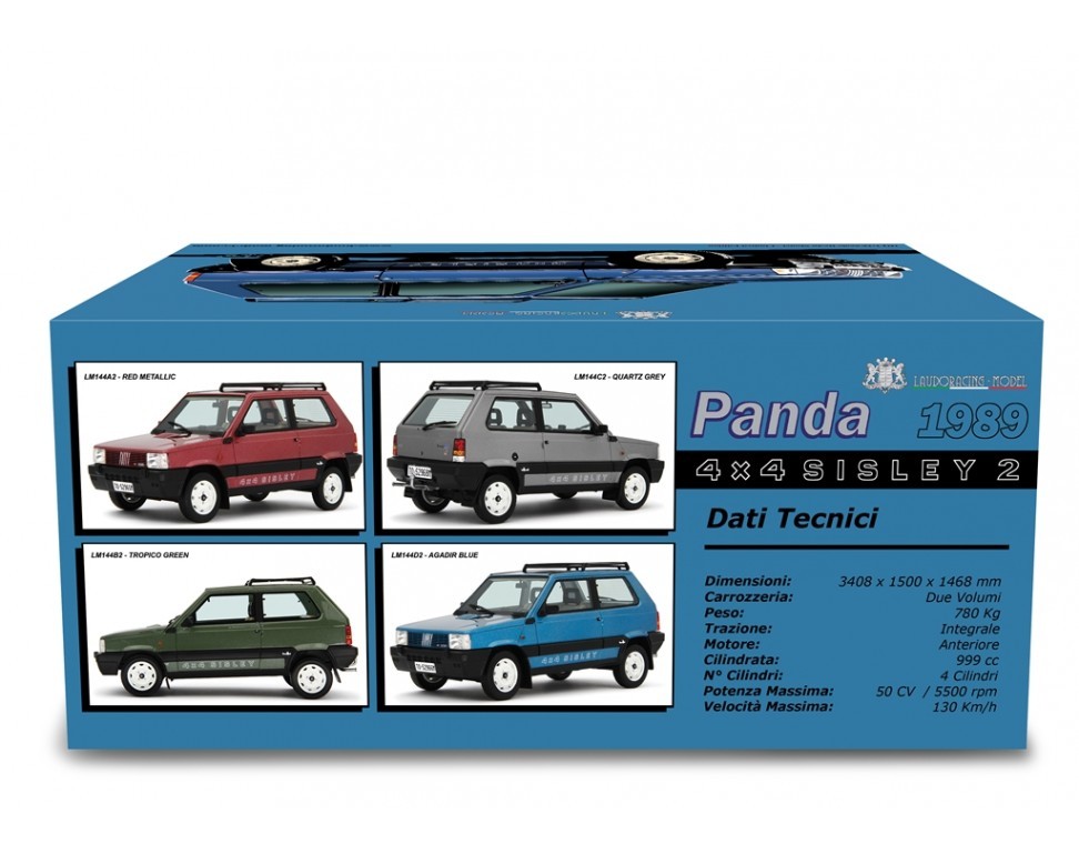 Fiat Panda 4x4 Sisley II 1989 Blu Metallizzato 1:18 - 86889