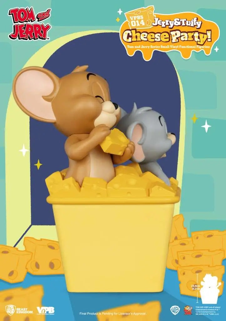 Tom & Jerry Jerry & Tuffy Cheese Party Vinyl Bank Salvadanaio-5