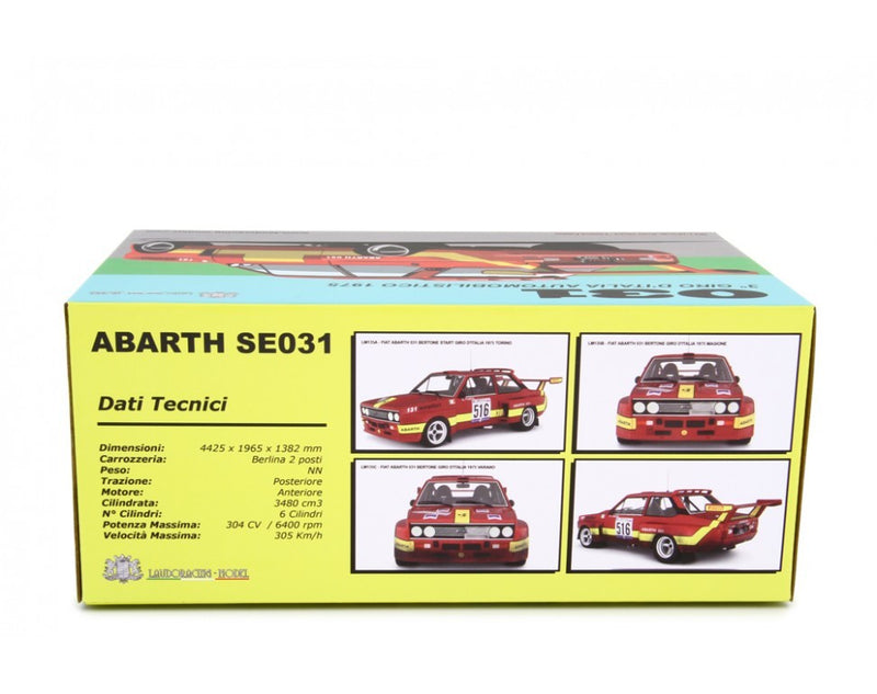 Fiat Abarth 031 Bertone Giro d'Italia 1975 Ver. Presentazione Arancione 1:18 - 87031