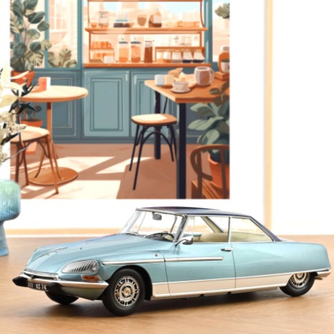 Citroen DS 21 Le Leman 1968  Light and Dark Blue 1:18 E.L. 300pz - 87072
